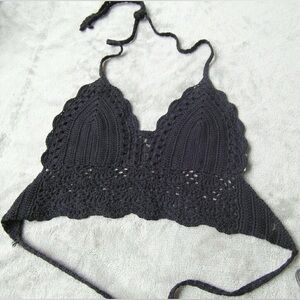 Black Crochet Bandeau